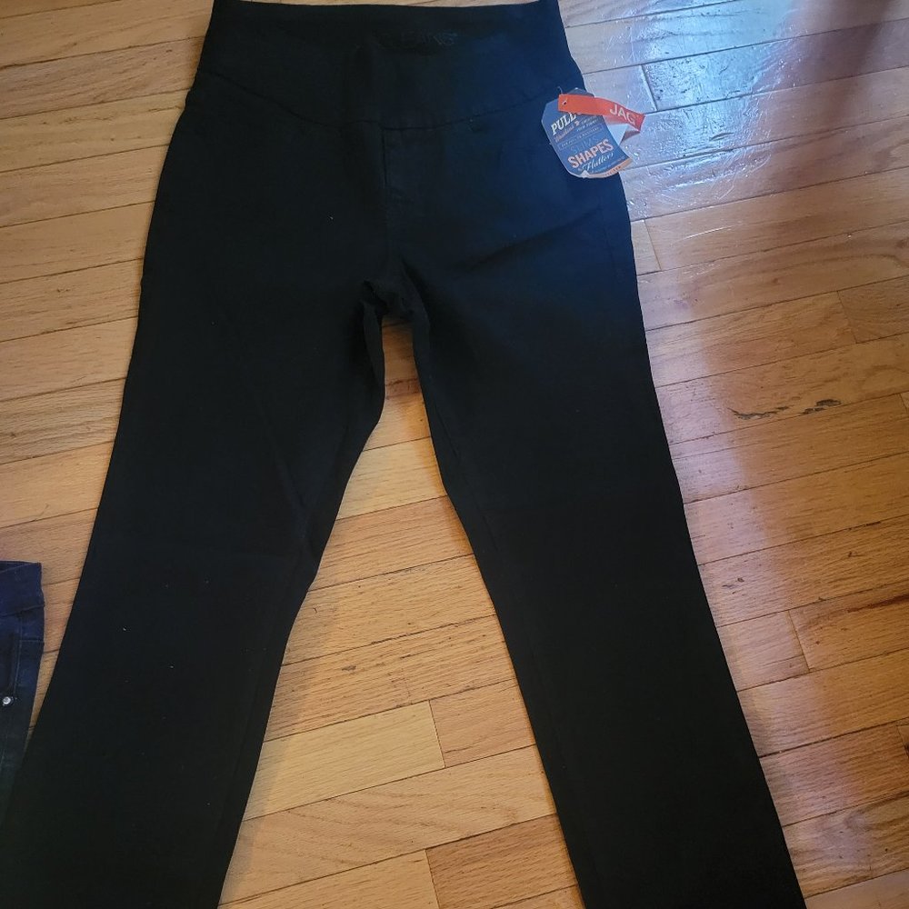 Jag Jeans 6/28 High Rise Straight Leg Black Jeans